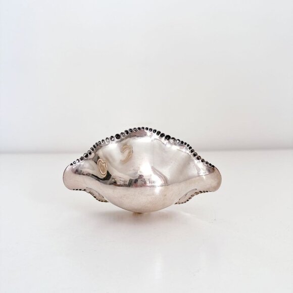 WM A ROGERS BEADED DOUBLE SIDED PUNCH SOUP LADLE 15" LONG - Picture 8 of 10